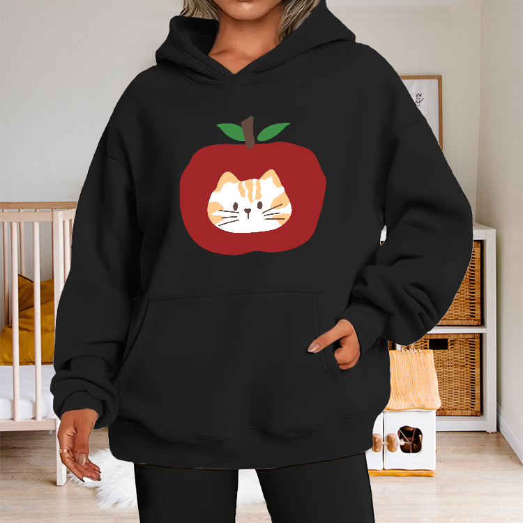 Apple Cat Cute Creative Graphic T-Shirts, Hoodies, Sweatshirts