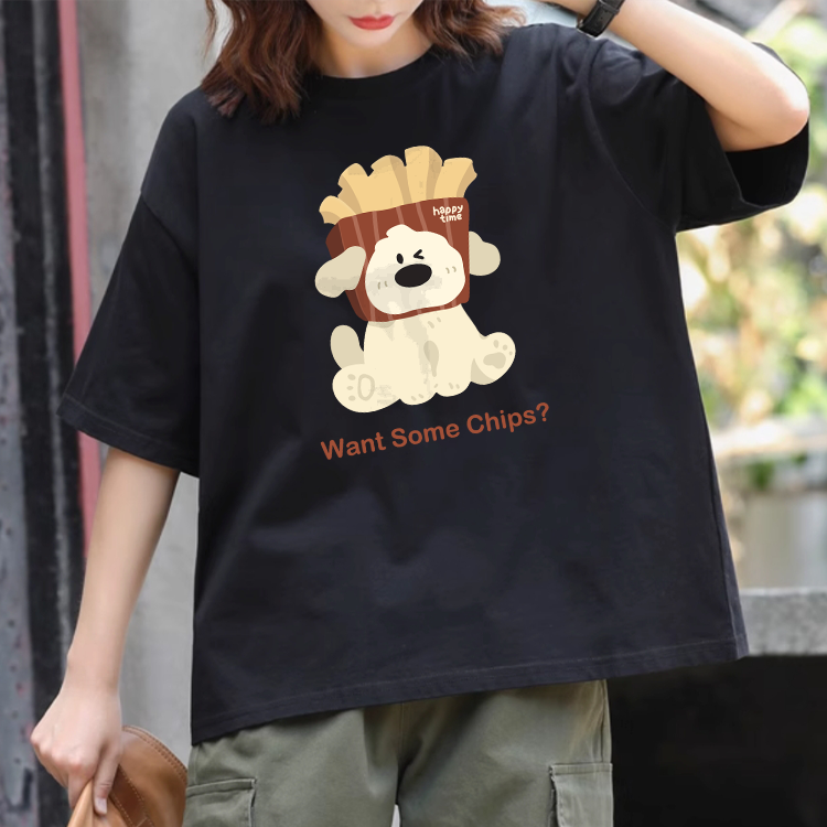 French Fries Puppy Creative Pattern T-Shirts, Hoodies, Sweatshirts