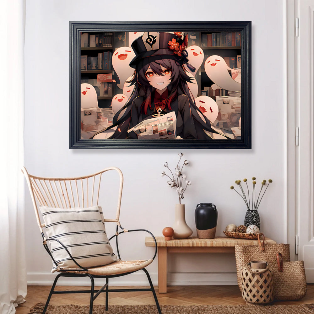 Cute Original Painting Creative Pattern,Horizontal Framed Simple Decorative Canvas Painting