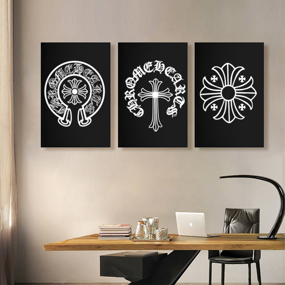 Fashion And Creativity,Triple Frameless Canvas Painting