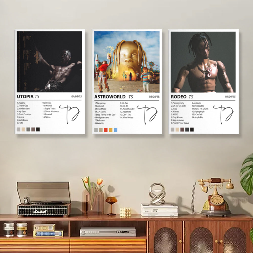 TS Poster Cover  Design,Triple Frameless Canvas Painting