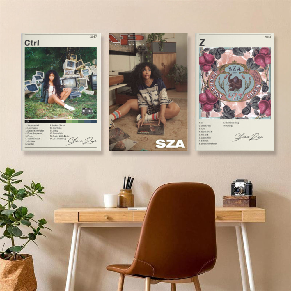 ArtÉlan Poster Cover  Design,Triple Frameless Canvas Painting