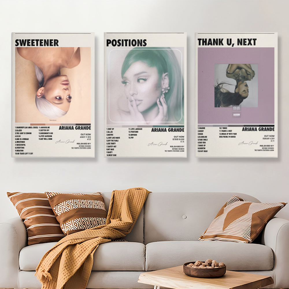 AG album cover  Design,Triple Frameless Canvas Painting