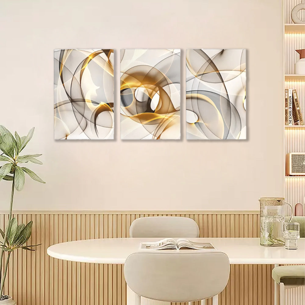 Creative Simple Pattern,Triple Frameless Canvas Painting.