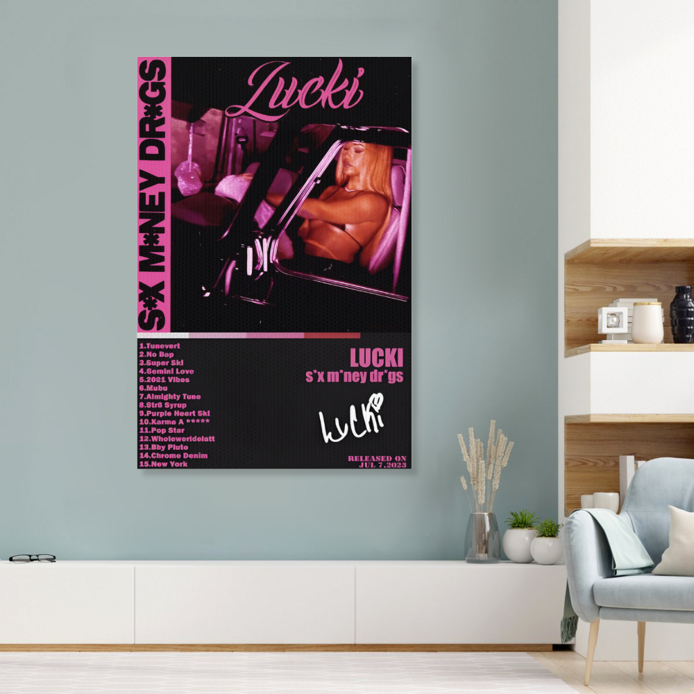 Generic Lucki Album Poster,Triple Frameless Canvas Painting
