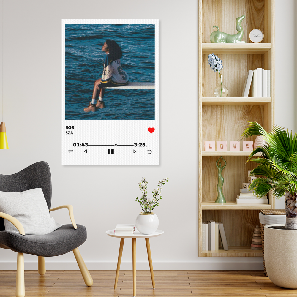 SZA Album Poster Creative Pattern,Single  Frameless Canvas Painting.