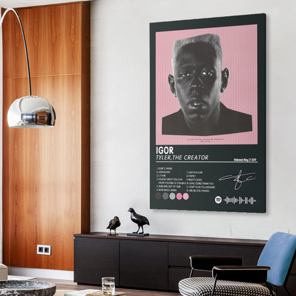 Tyler Album Poster,Triple Frameless Canvas Painting