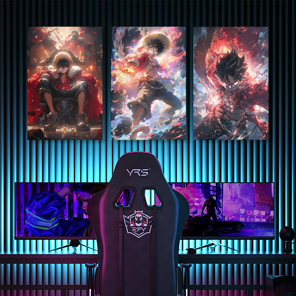 Fantasy Hot-Blooded Boy Creative Pattern,Triple Frameless Canvas Painting