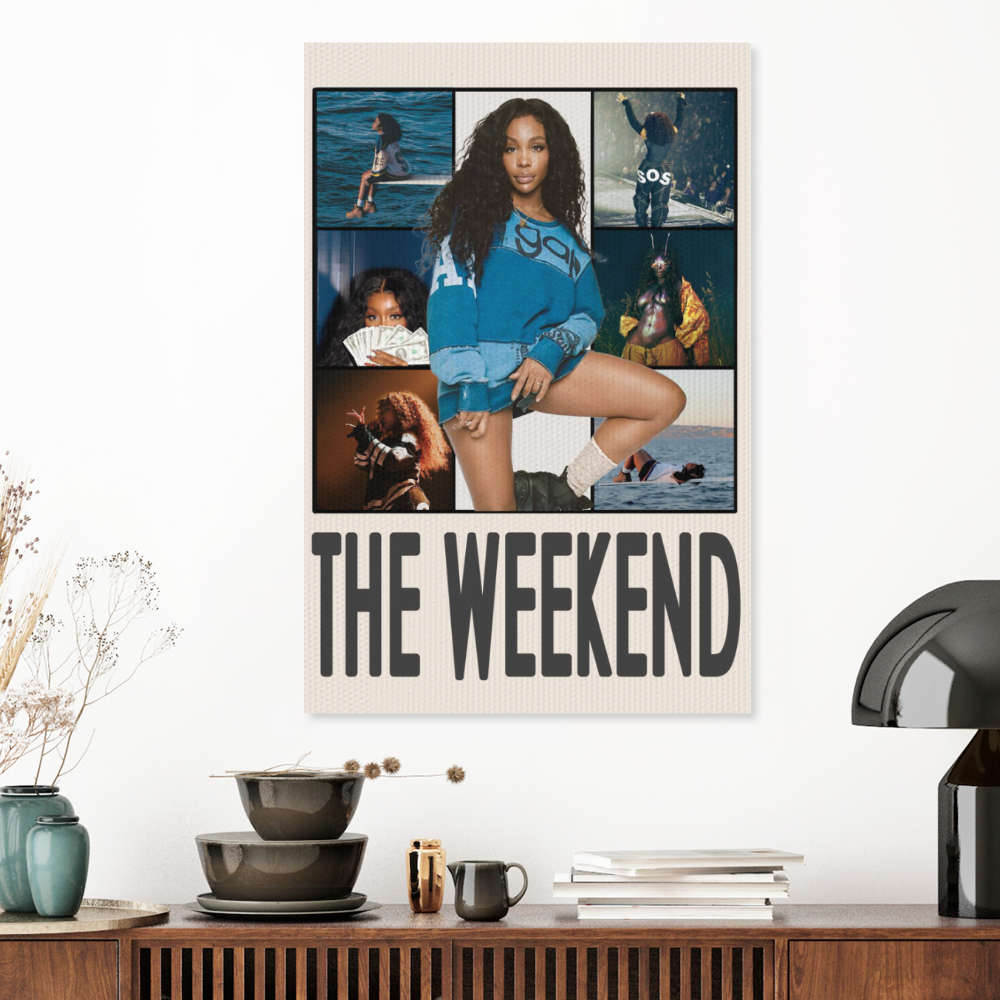 SZA Album Poster Creative Pattern,Single  Frameless Canvas Painting.