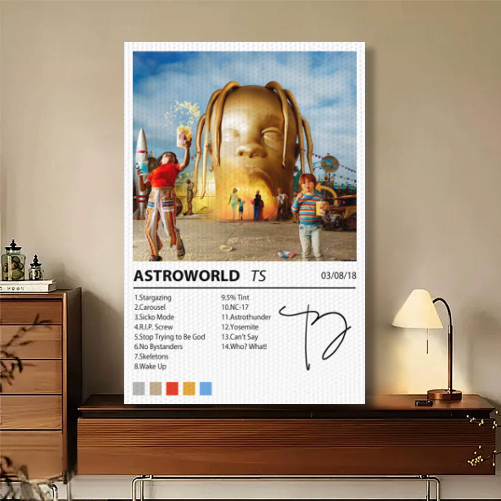 TS Poster Cover  Design,Triple Frameless Canvas Painting