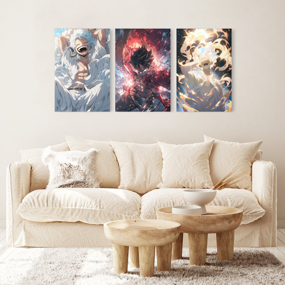 Fantasy Hot-Blooded Boy Creative Pattern,Triple Frameless Canvas Painting