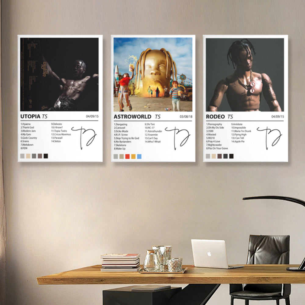 TS Poster Cover  Design,Triple Frameless Canvas Painting