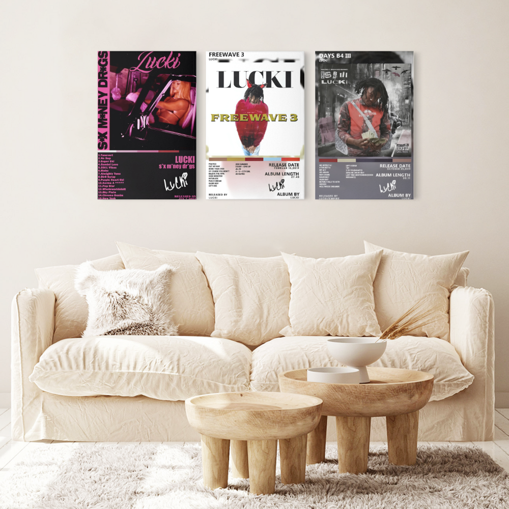 Generic Lucki Album Poster,Triple Frameless Canvas Painting