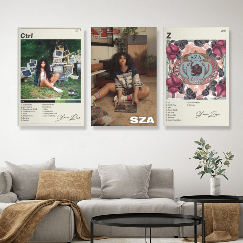 ArtÉlan Poster Cover  Design,Triple Frameless Canvas Painting