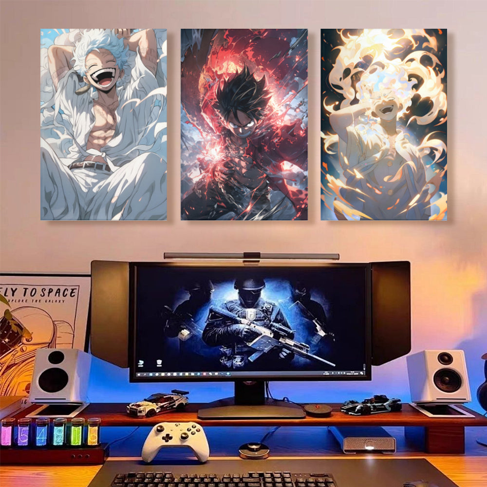 Fantasy Hot-Blooded Boy Creative Pattern,Triple Frameless Canvas Painting