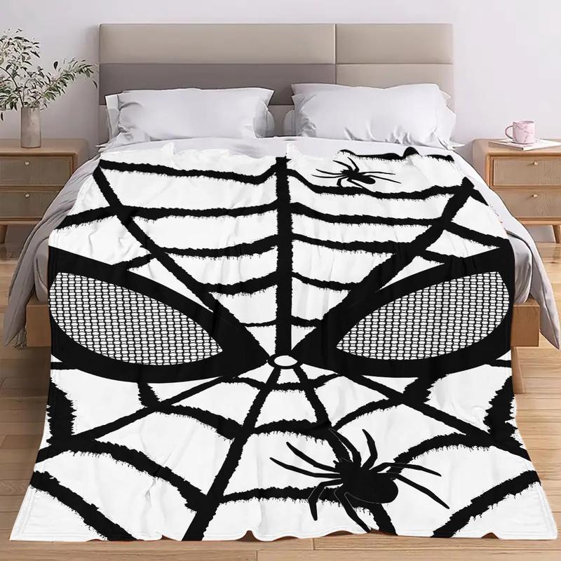 Spider Web Pattern Soft Warm Throw Blanket