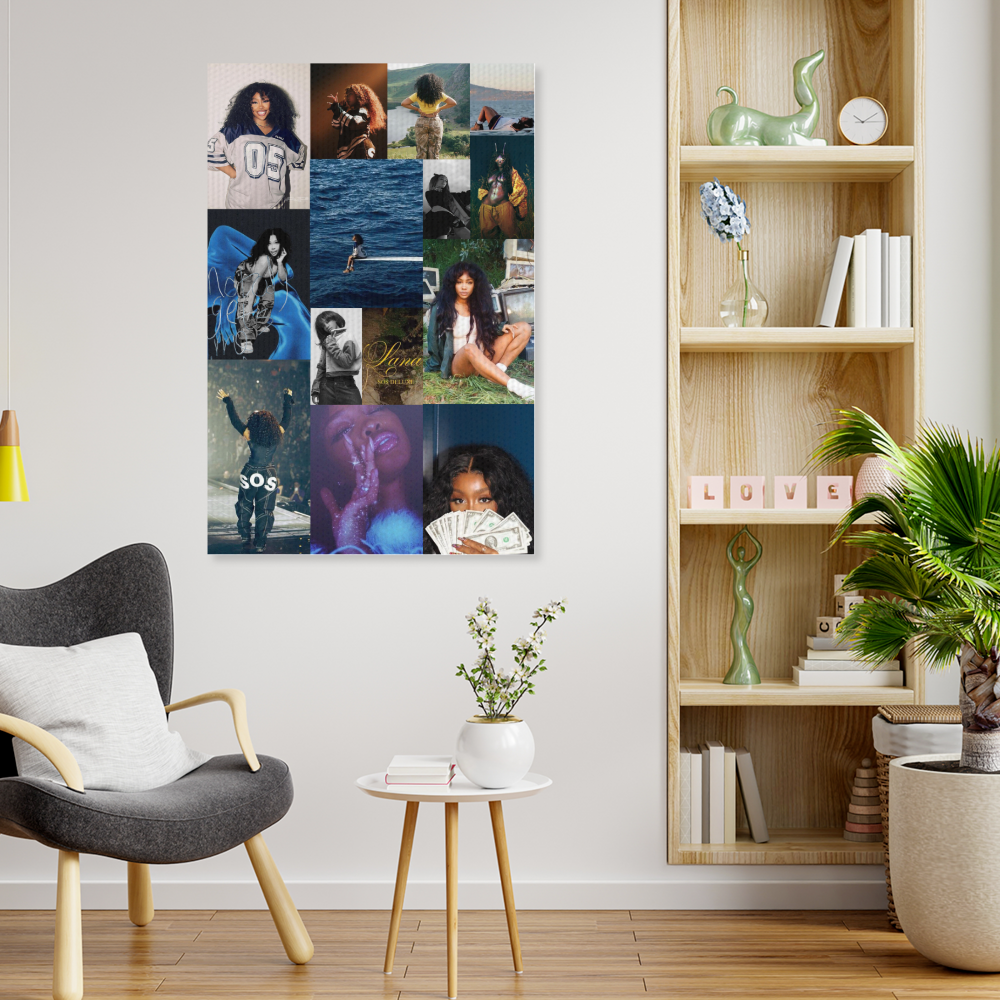 SZA Album Poster Creative Pattern,Single  Frameless Canvas Painting.