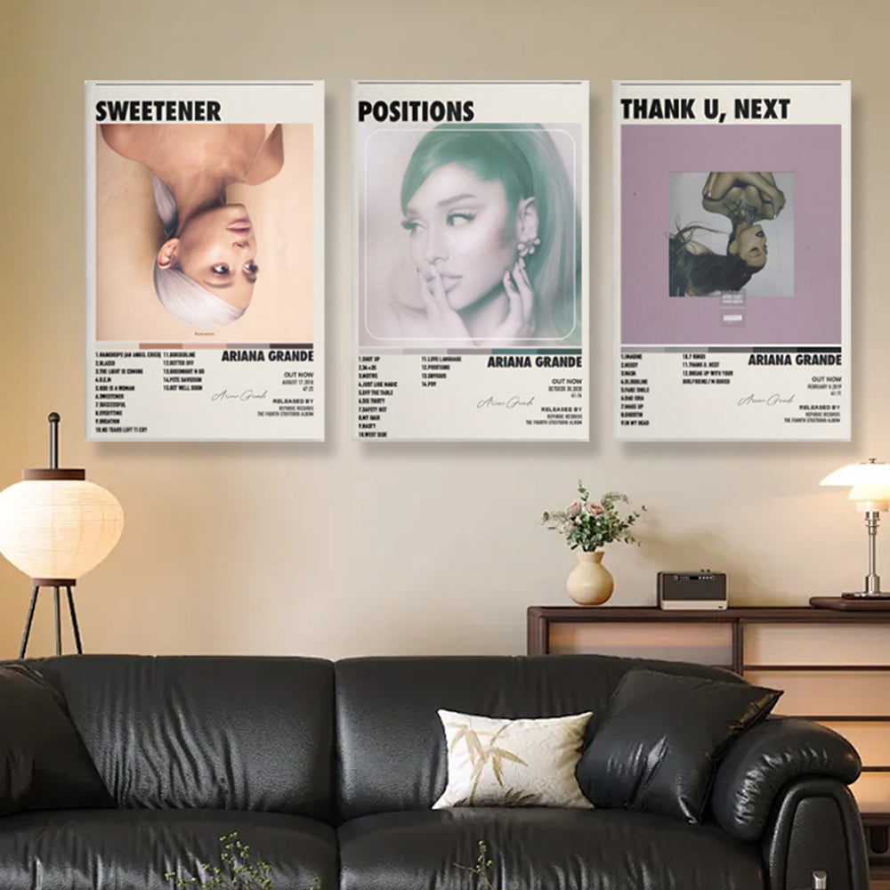 AG album cover  Design,Triple Frameless Canvas Painting