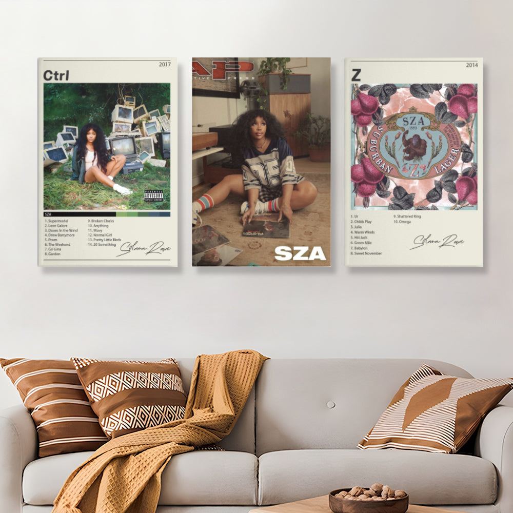 ArtÉlan Poster Cover  Design,Triple Frameless Canvas Painting