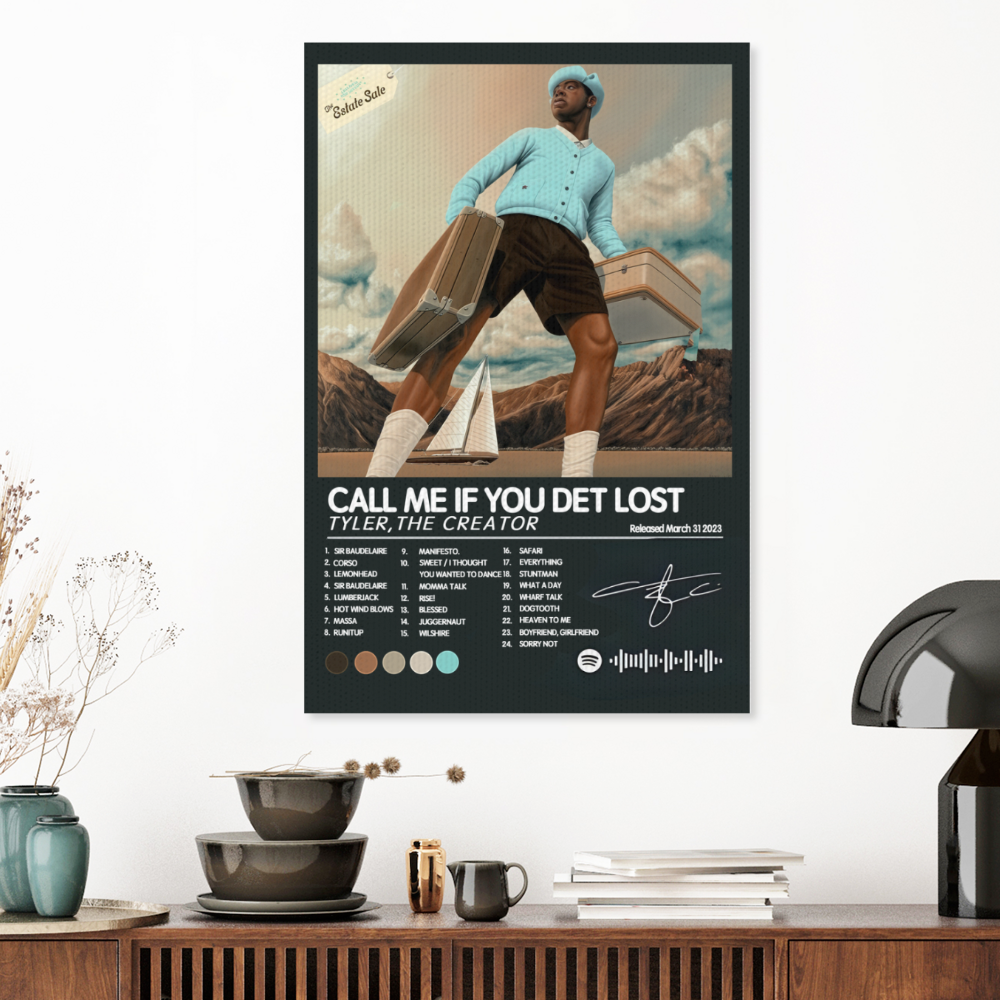 Tyler Album Poster,Triple Frameless Canvas Painting