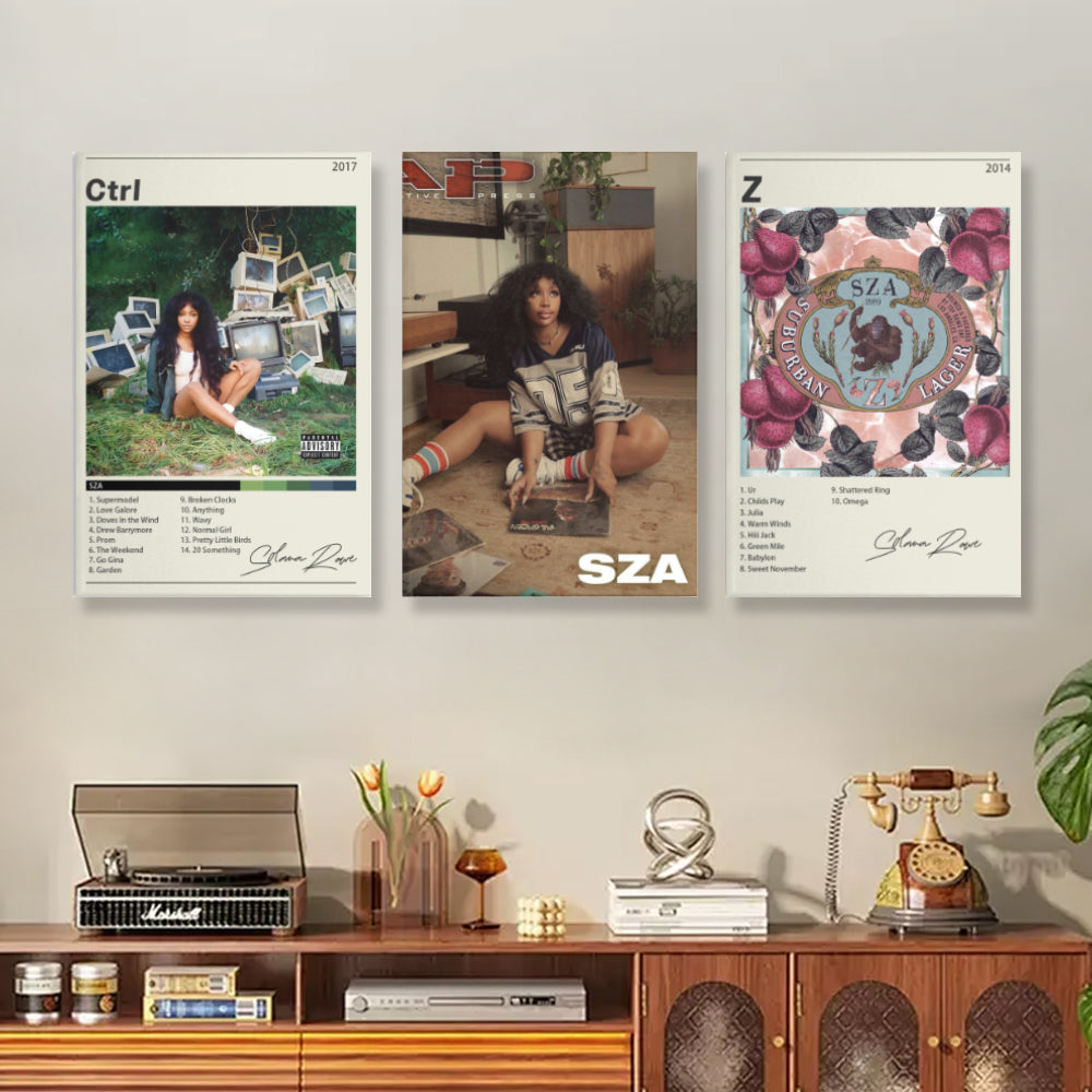 ArtÉlan Poster Cover  Design,Triple Frameless Canvas Painting