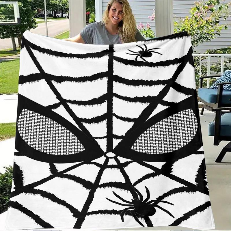 Spider Web Pattern Soft Warm Throw Blanket