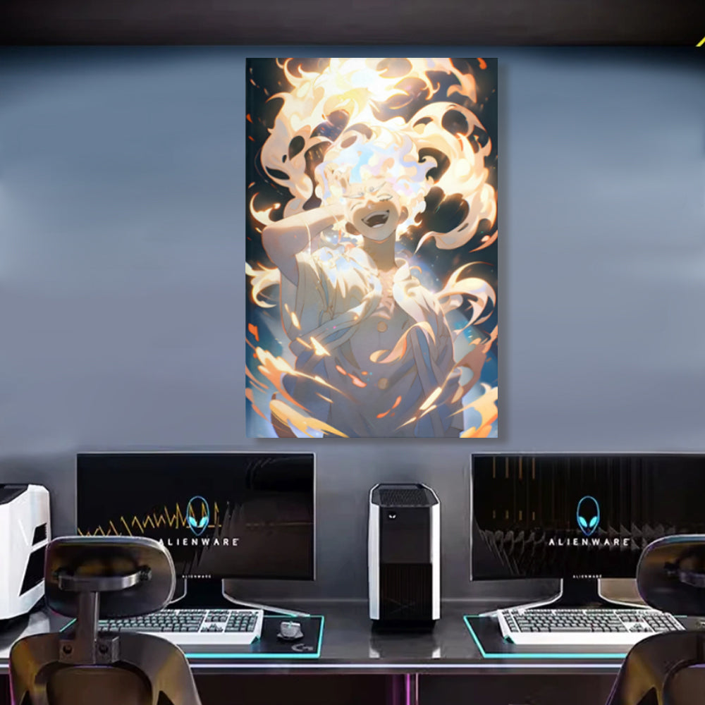 Fantasy Hot-Blooded Boy Creative Pattern,Triple Frameless Canvas Painting