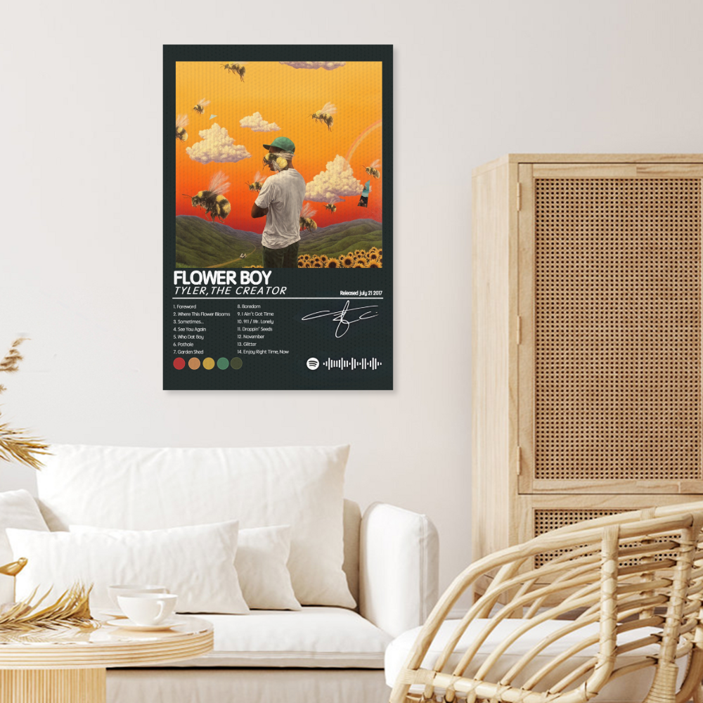 Tyler Album Poster,Triple Frameless Canvas Painting