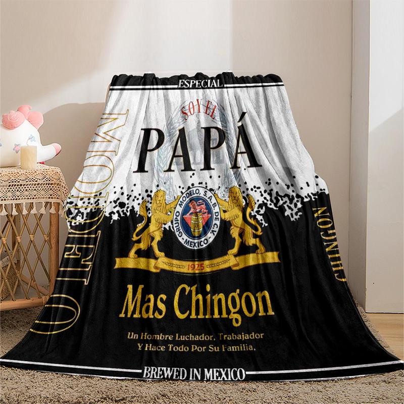 Letter Print Blanket Gift For Dad Cozy Soft Throw