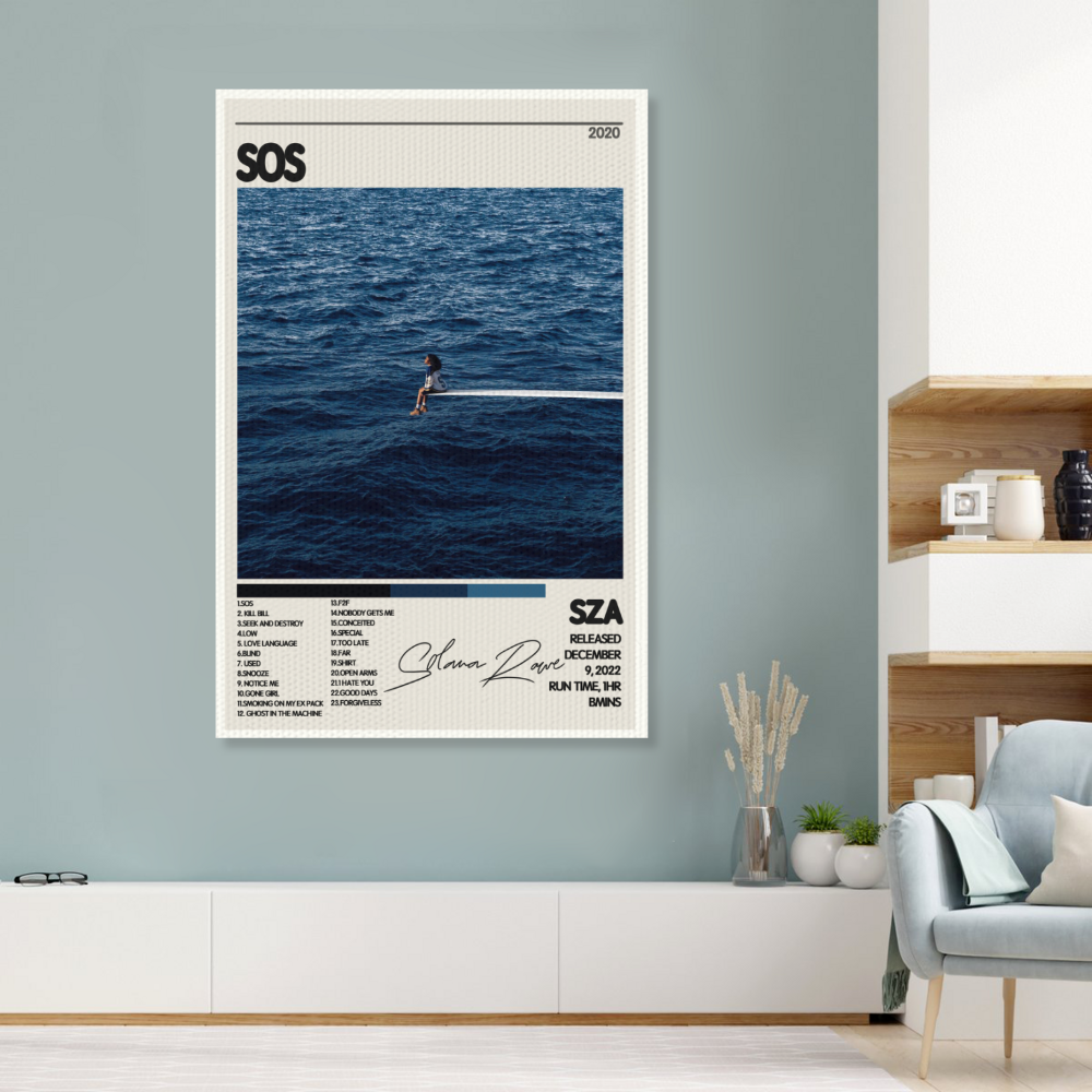 SZA Album Poster Cover,Triple Frameless Canvas Painting