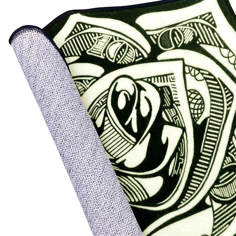 Irregular Shaped Rose Pattern Soft Non-slip Bedside Shaggy Floormat