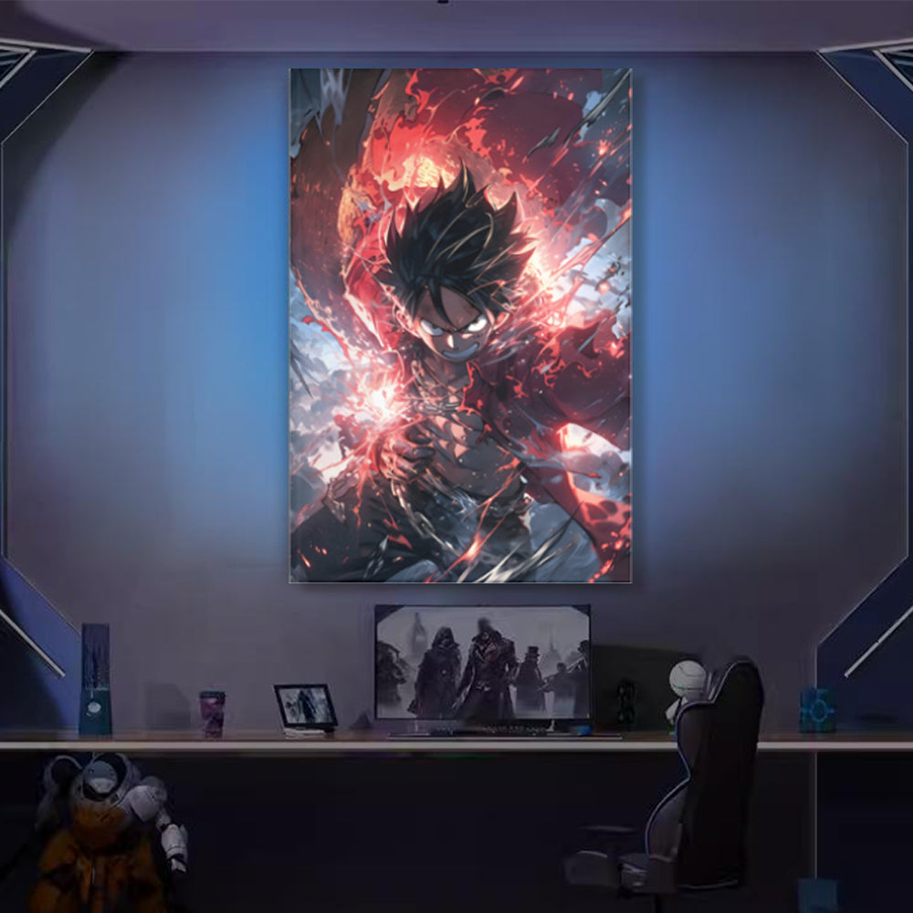 Fantasy Hot-Blooded Boy Creative Pattern,Triple Frameless Canvas Painting