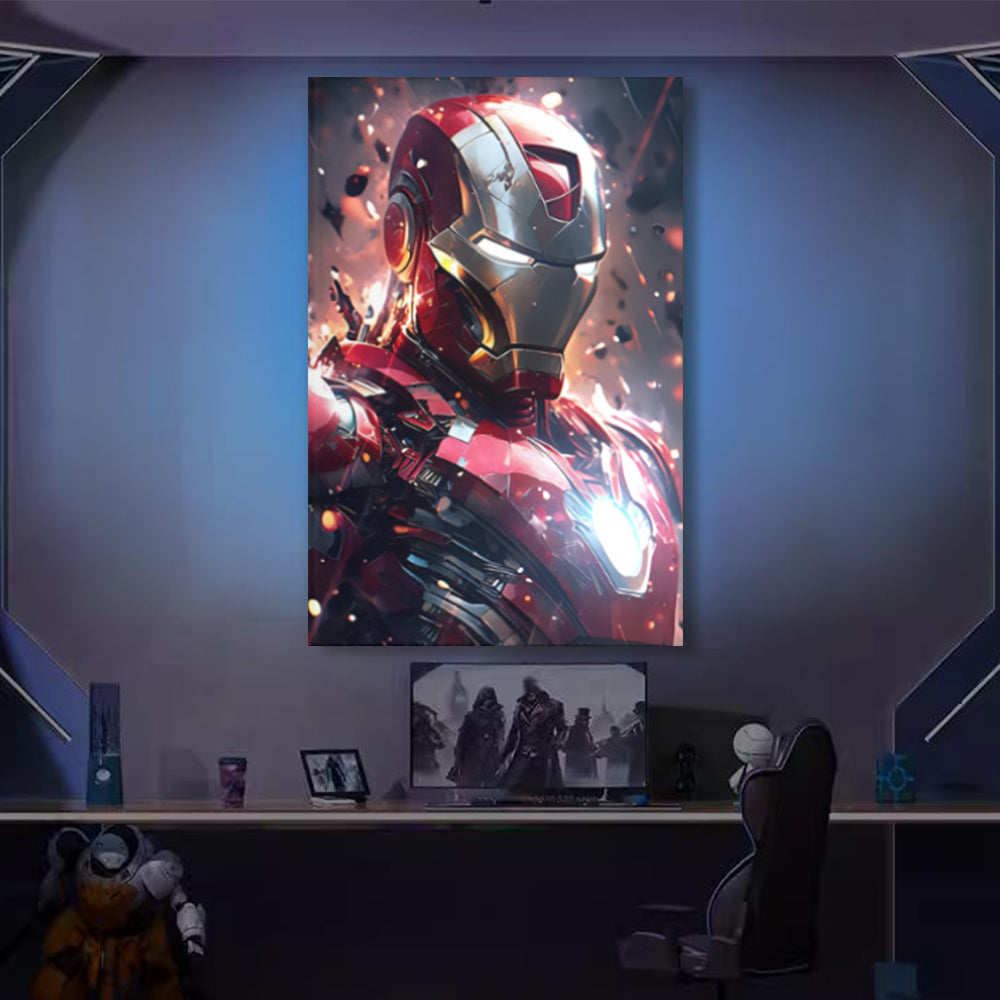 Cool Character Pattern,Triple Frameless Canvas Painting.