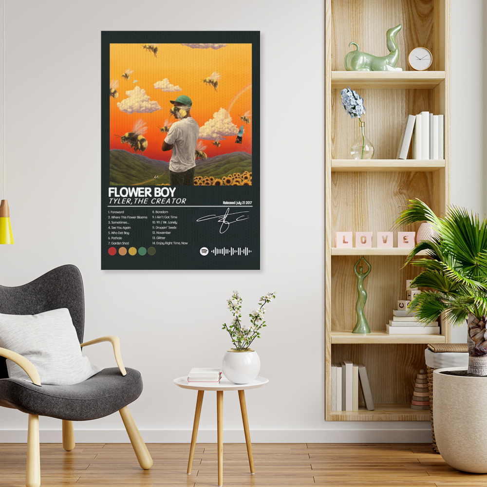 Tyler Album Poster,Triple Frameless Canvas Painting