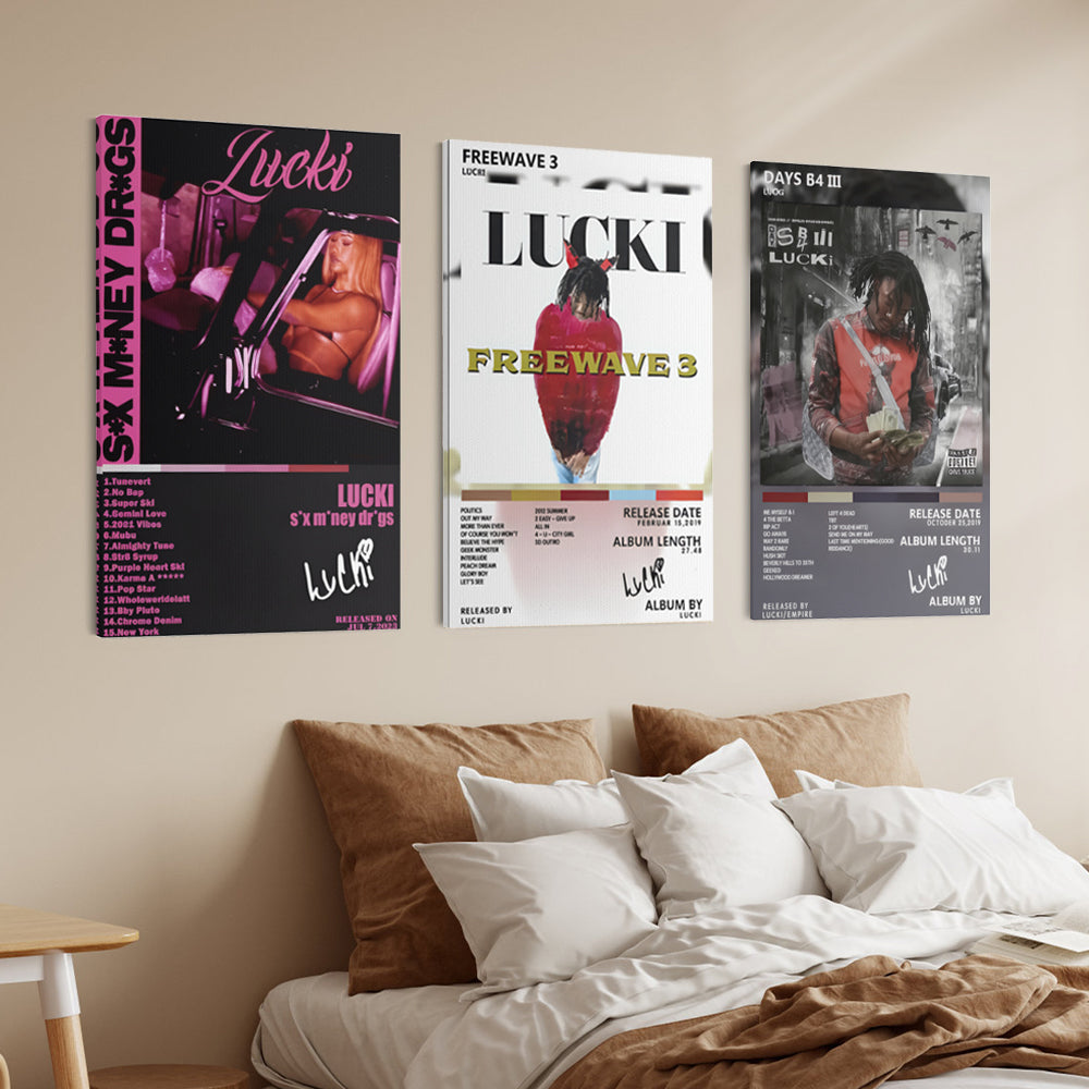 Generic Lucki Album Poster,Triple Frameless Canvas Painting