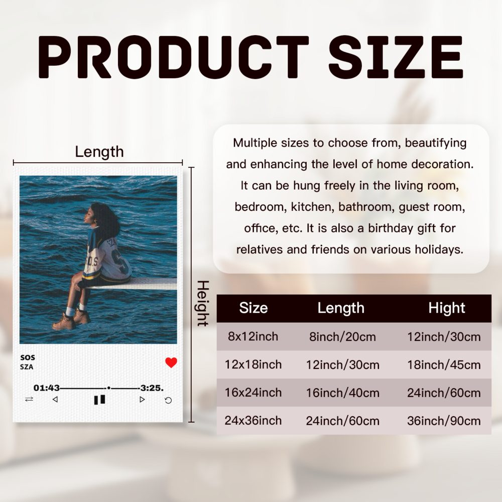 SZA Album Poster Creative Pattern,Single  Frameless Canvas Painting.