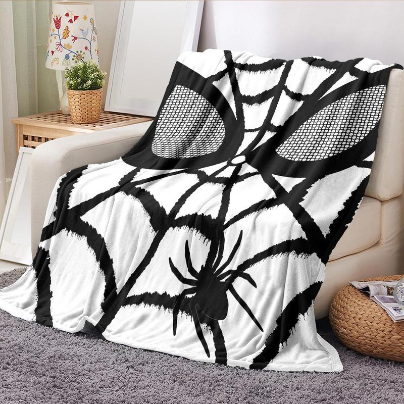 Spider Web Pattern Soft Warm Throw Blanket