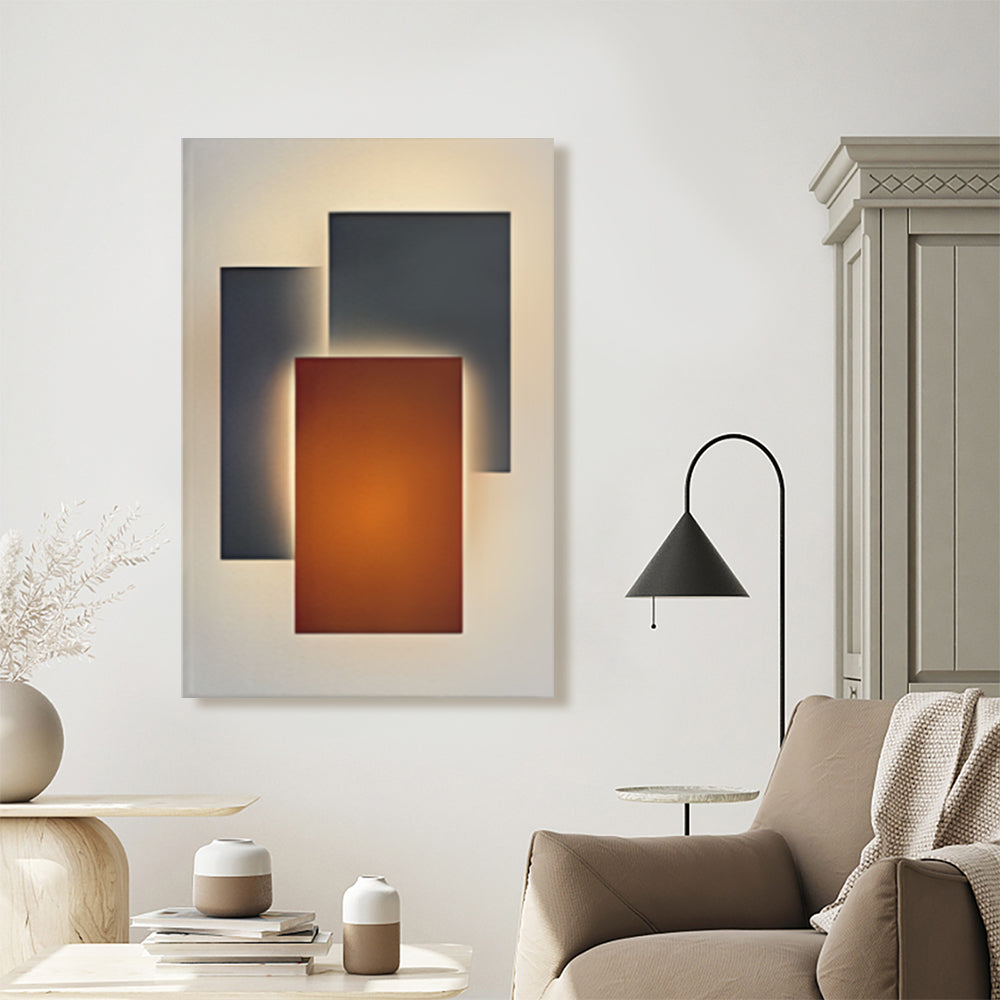 Modern Light Luxury Decorative Pattern, Triple Frameless Canvas Painting