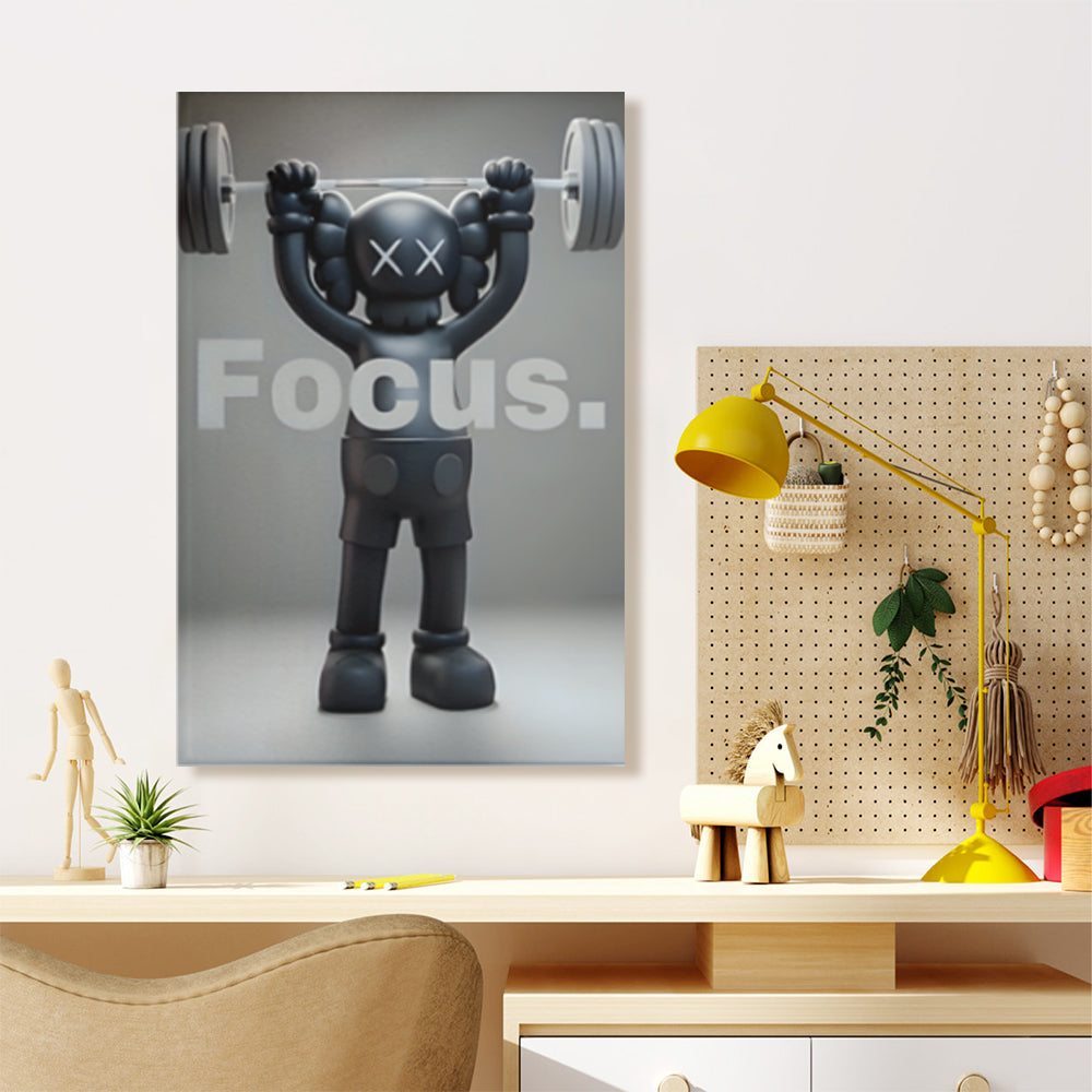 Creative Bear Simple Style, Triple Frameless Canvas Painting