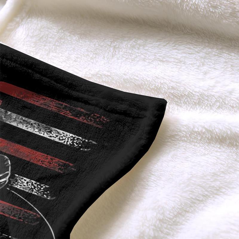 Colorful Fish & American Flag Soft Warm Cozy Throw Napping Blankets