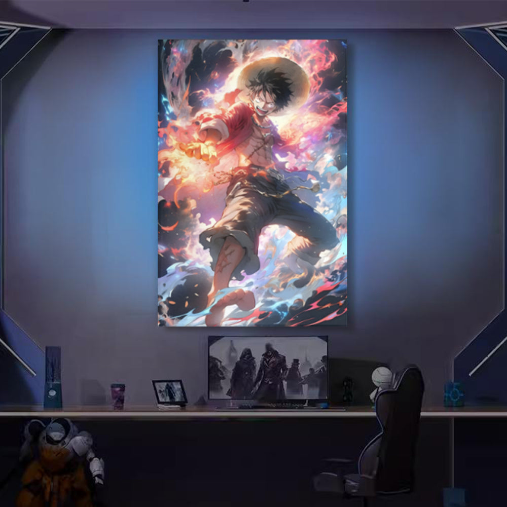 Fantasy Hot-Blooded Boy Creative Pattern,Triple Frameless Canvas Painting