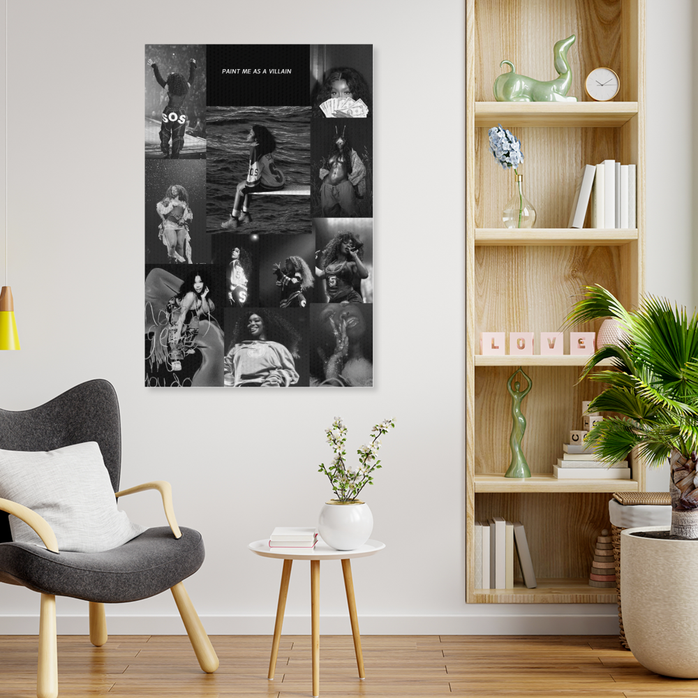 SZA Album Poster Creative Pattern,Single  Frameless Canvas Painting.