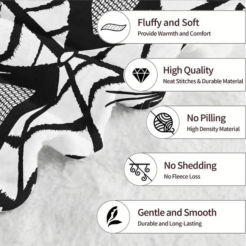 Spider Web Pattern Soft Warm Throw Blanket