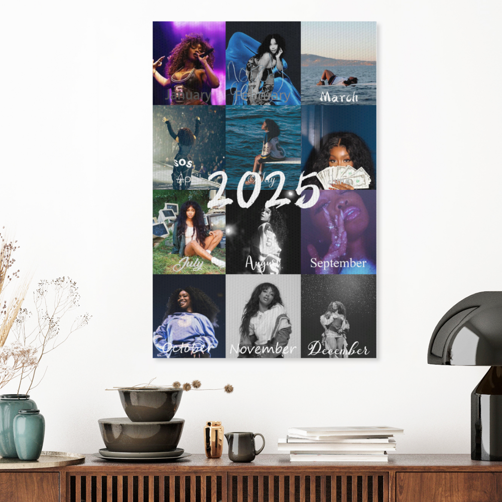 SZA Album Poster Creative Pattern,Single  Frameless Canvas Painting.