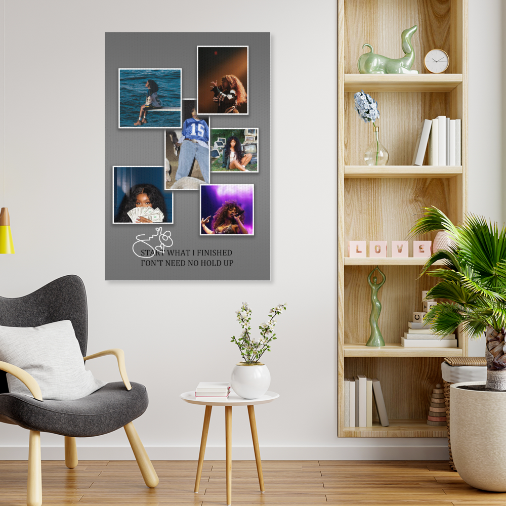 SZA Album Poster Creative Pattern,Single  Frameless Canvas Painting.