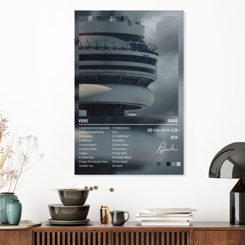 Drake Album Cover  Design,Triple Frameless Canvas Painting