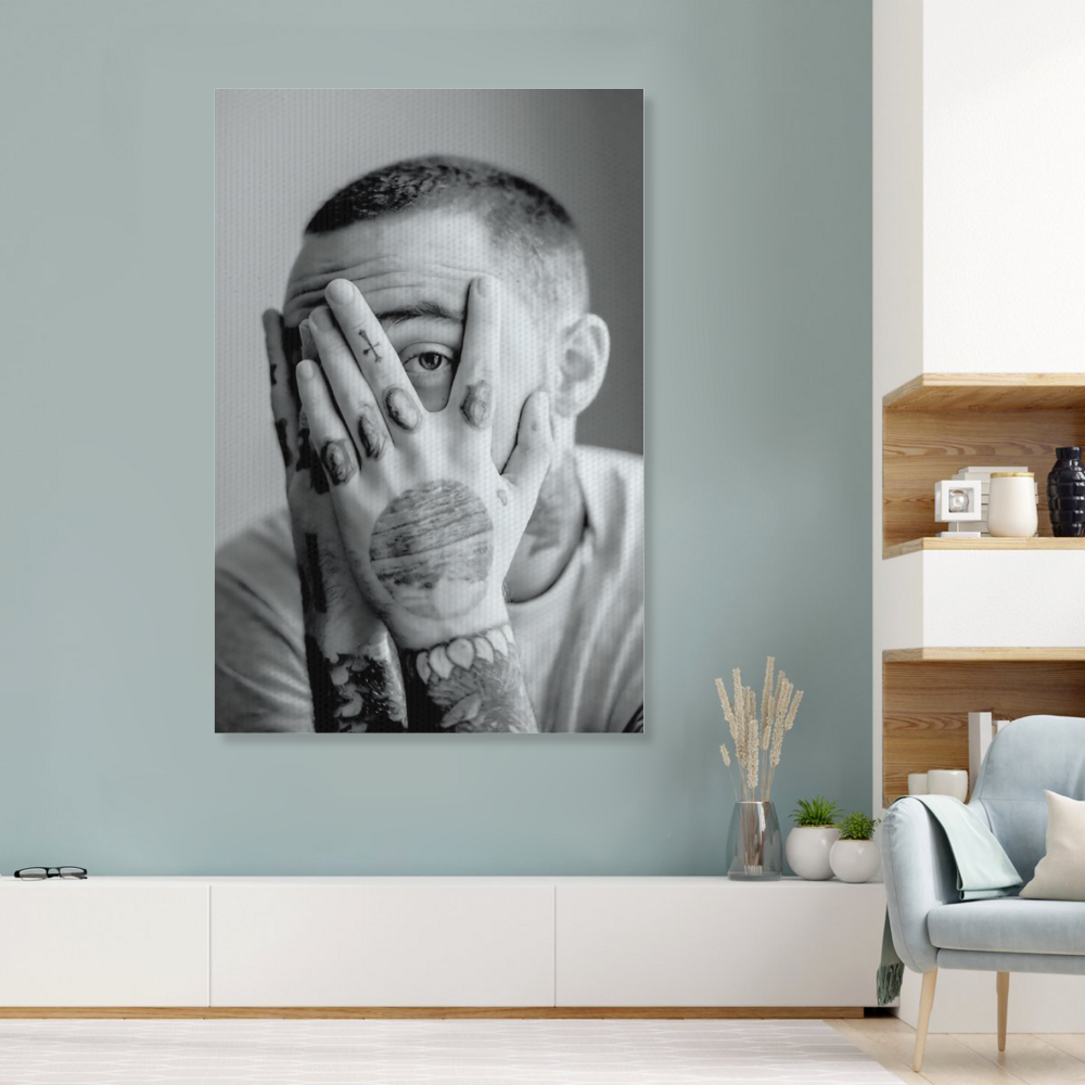 Mac Miller Poster  Design,Triple Frameless Canvas Painting