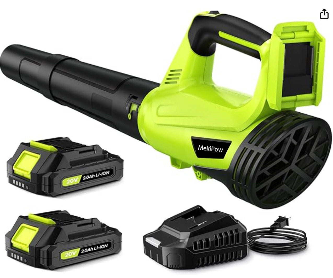 MekiPow Cordless Leaf Blower | High-Power Battery-Powered Blower for Lawn, Yard, and Garden Cleaning