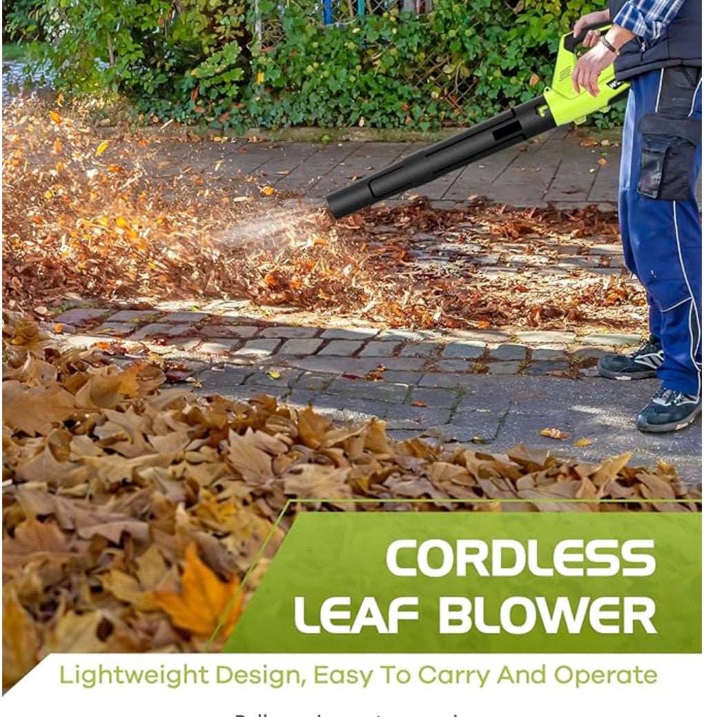 MekiPow Cordless Leaf Blower | High-Power Battery-Powered Blower for Lawn, Yard, and Garden Cleaning