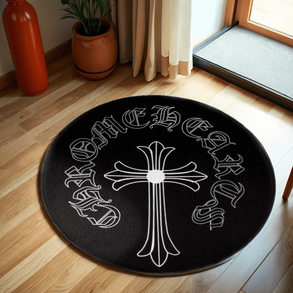 Creative Cross Pattern Round Non-Slip Soft And Comfortable Floormat